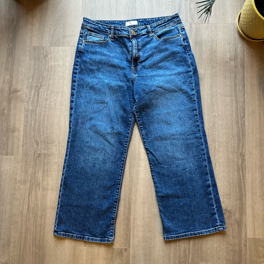 Kut from the Kloth Charlotte High Rise Culotte Dark Blue Jeans - Size 14